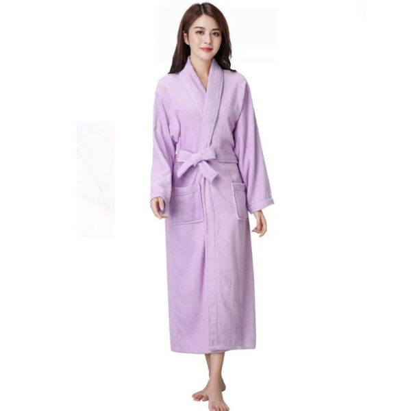 100% Cotton Toweling Terry Extra long Robe Lovers Soft Bath Robe Men And Women Nightrobe Sleepwear Male Casual Home Bath