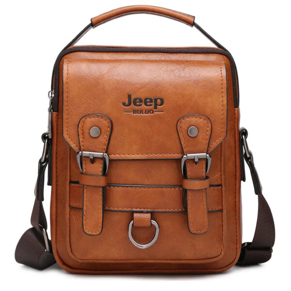 JEEP BULUO Multi-function Business Handbags Men New Man's Shoulder Bag Large Capacity Leather Messenger Bag Crossbody Bi