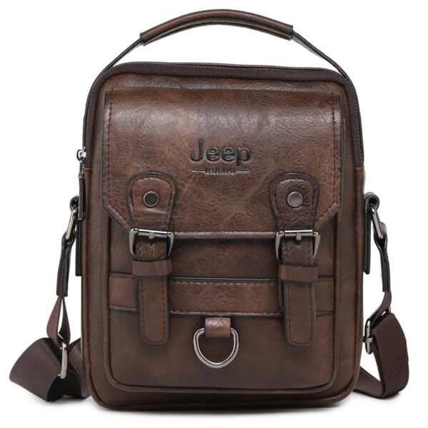 JEEP BULUO Multi-function Business Handbags Men New Man's Shoulder Bag Large Capacity Leather Messenger Bag Crossbody Bi