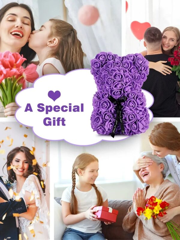 Girlfriend Birthday Gifts Women Rose Teddy Bear Artificial Flower Anniversary Valentines Day Birthday Gift Mothers Day M