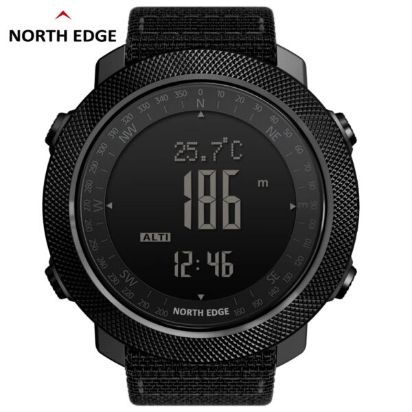 NORTH EDGE Men's sport Digital watch Hours Running Swimming Military Army watches Altimeter Barometer Compass waterproof