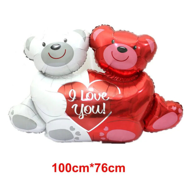 Giant Rose Anniversary Day Balloon Standing Teddy Bear Balloon Birthday Party Holidays WeddingNight Romantic Decorations