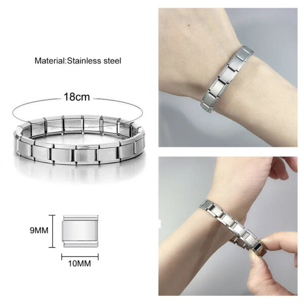 BestFriend Lovers Footprints I Love series Italian Charm Modular Links Fit 9mm Bracelets Stainless Steel Jewelry DIY Han